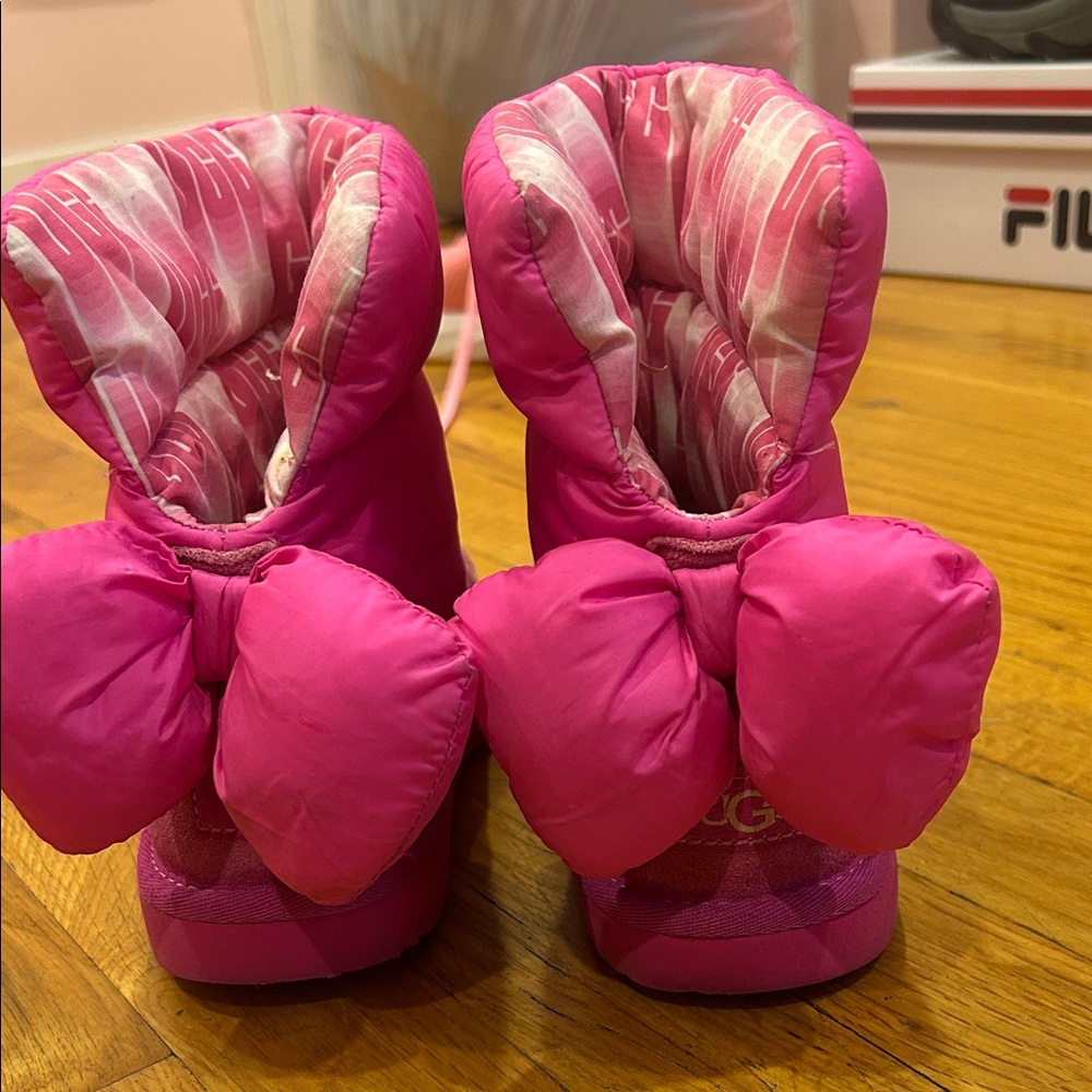 UGG Fuchsia Bow Accent Boots